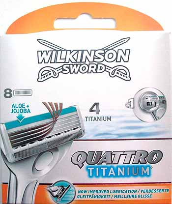 Dagaanbieding - Wilkinson Quattro Titanium Mesjes 8 stuks dagelijkse aanbiedingen