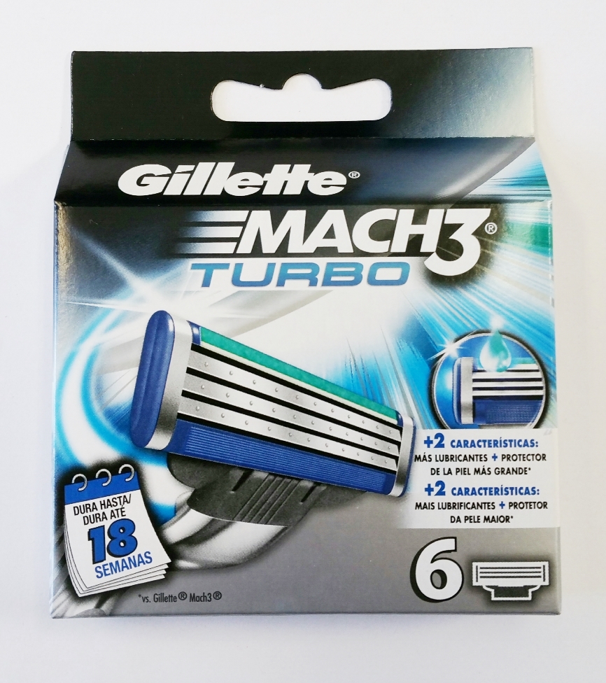 Dagaanbieding - Gillette Mach3 Turbo Scheermesjes 6 Pack dagelijkse aanbiedingen