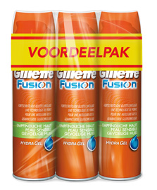 Dagaanbieding - Gillette Scheergel 3-pack Fusion Gevoelige Huid dagelijkse aanbiedingen