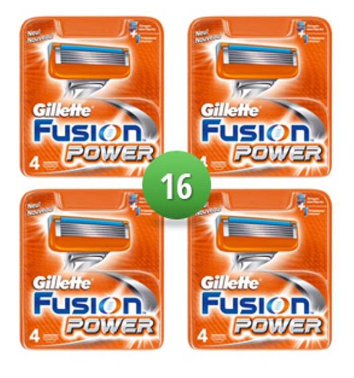 Dagaanbieding - Gillette Combi Scheermesjes Fusion Power 16 mesjes dagelijkse aanbiedingen