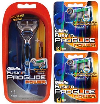 Dagaanbieding - Gillette Combi Fusion ProGlide Power Systeem + 16 mesjes dagelijkse aanbiedingen