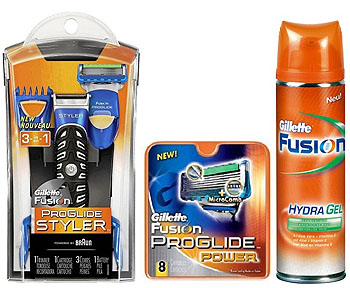 Dagaanbieding - Gillette Combi Fusion ProGlide Styler Systeem + 8 mesjes + Gel dagelijkse aanbiedingen