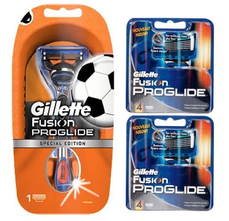 Dagaanbieding - Gillette Combi Fusion ProGlide Apparaat + 8 Scheermesjes Voetbal dagelijkse aanbiedingen
