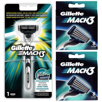 Dagaanbieding - Gillette Combi Mach3 Systeem + 16 mesjes dagelijkse aanbiedingen