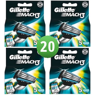 Dagaanbieding - Gillette Combi Scheermesjes Mach3 20 mesjes dagelijkse aanbiedingen
