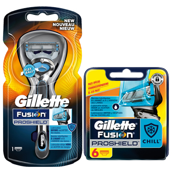 Dagaanbieding - Gillette Fusion ProShield Chill Combi Systeem incl 7 mesjes dagelijkse koopjes