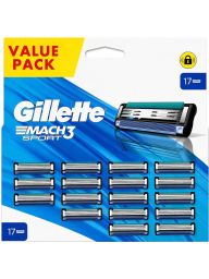 Gillette Mach3 17 Scheermesjes Value Pack sport 