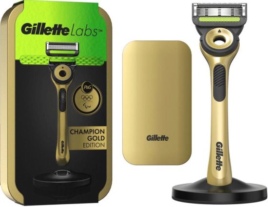 Gillette Labs Gold scheersysteem met reisetui en magnetisch dock 