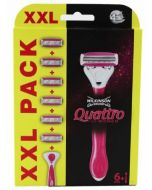 Wilkinson Quattro For Women Houder Pink incl 6 mesjes