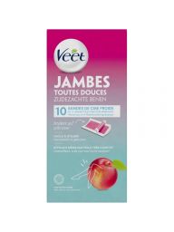 10 Veet Waxstrips Zijdezachte Benen + 2 Nabehandelingsdoekjes