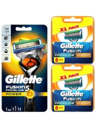 Gillette Combi Fusion Proglide Power Flexball Houder incl 17 Power scheermesjes