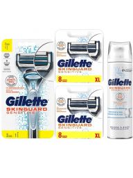 Gillette Combi SkinGuard Systeem incl 18 mesjes + Scheerschuim