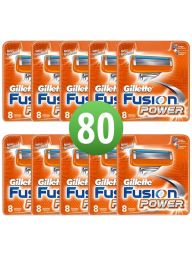Gillette Fusion Power Scheermesjes 80 Stuks Hele Doos (10x8)
