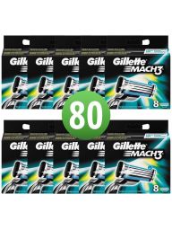 Gillette Mach3 Scheermesjes 80 Stuks Hele Doos (10x8)