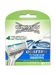 Wilkinson Quattro Titanium Sensitive Mesjes 8 stuks
