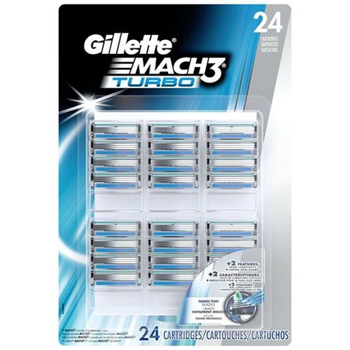 Gillette Mach3 Turbo Scheermesjes 24 Stuks