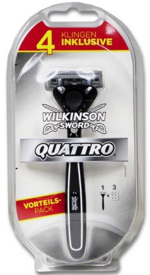 Wilkinson Sword Quattro scheersysteem incl. 4 mesjes