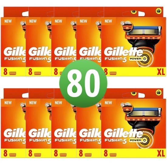 Gillette Fusion5 Power Scheermesjes 80 Stuks 