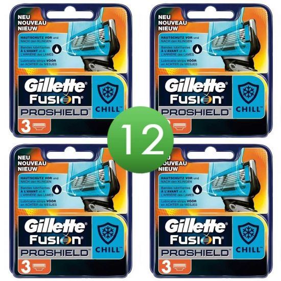 Gillette Fusion ProShield Chill mesjes 12 stuks