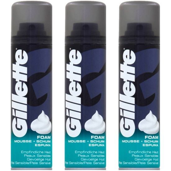 Gillette Scheerschuim Gevoelige Huid 3x 200ml