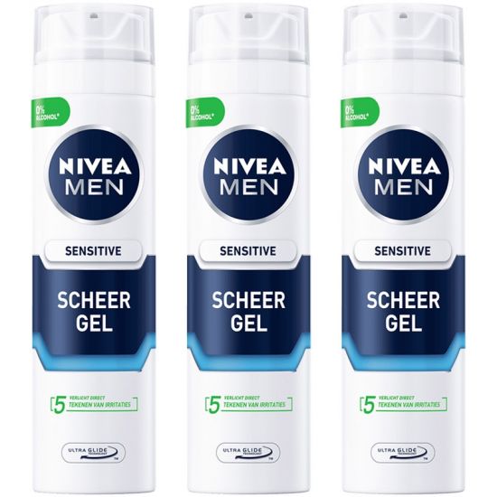 Nivea Men Combi Sensitive Scheergel 3x 200ml