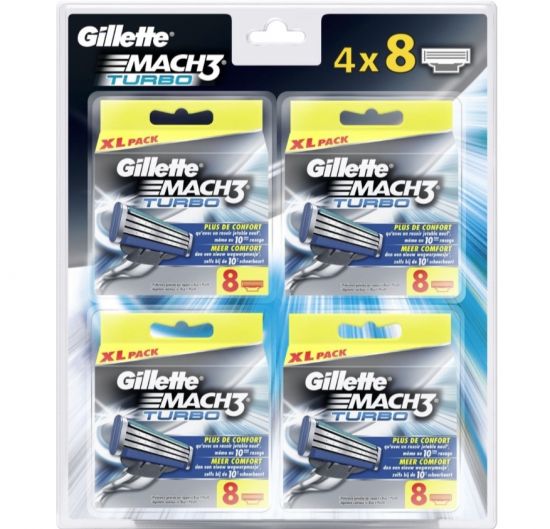 Gillette Combi Scheermesjes Mach3 Turbo 32 scheermesjes