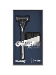 Gillette Mach3 Scheersysteem met Chromen Handvat incl Standaard Giftset Limited Edition