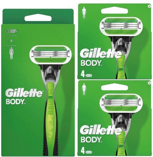 Gillette Combi Body Houder incl 9 mesjes
