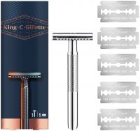 King C. Gillette Double Edge Scheermes incl 5 mesjes