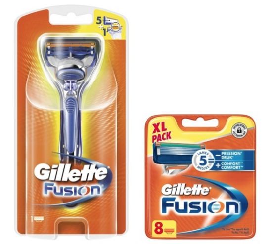 Gillette Combi Fusion Systeem incl 9 mesjes