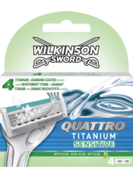 Wilkinson Quattro Titanium Sensitive Mesjes 4 stuks