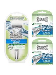 Wilkinson Sword Combi Quattro Titanium Sensitive Scheersysteem incl 17 mesjes