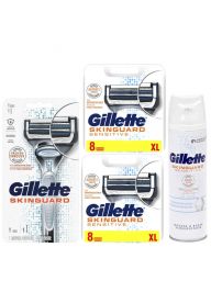 Gillette Combi SkinGuard Systeem incl 17 mesjes + Scheerschuim