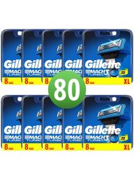 Gillette Mach3 Turbo 3D Scheermesjes 80 Stuks Hele Doos (10x8)