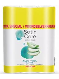 Gillette Satin Care 3x 200ml Scheergel Aloe Vera
