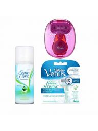 Gillette Combi Venus Embrace Sensitive SNAP systeem incl 5 mesje +75ml scheergel