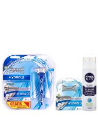 Wilkinson Hydro3 Scheersysteem incl 13 Mesjes + Opberghouder + Nivea For Men Sensitive Scheergel 200ml