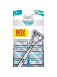 Wilkinson Quattro Titanium Sensitive Scheersysteem incl 9 Mesjes