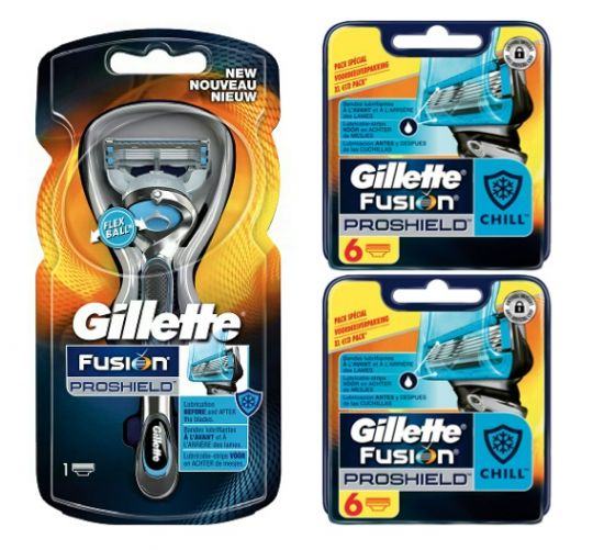 Gillette Combi Fusion ProShield CHILL Scheersysteem incl 13 mesjes