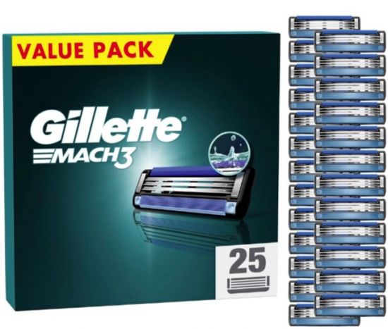 Gillette Mach3 25 scheermesjes Value pack