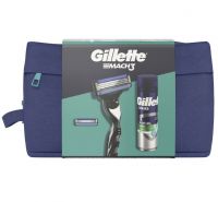 Gillette Mach3 Cadeauset Toilettas Systeem incl 2 mesjes + scheergel