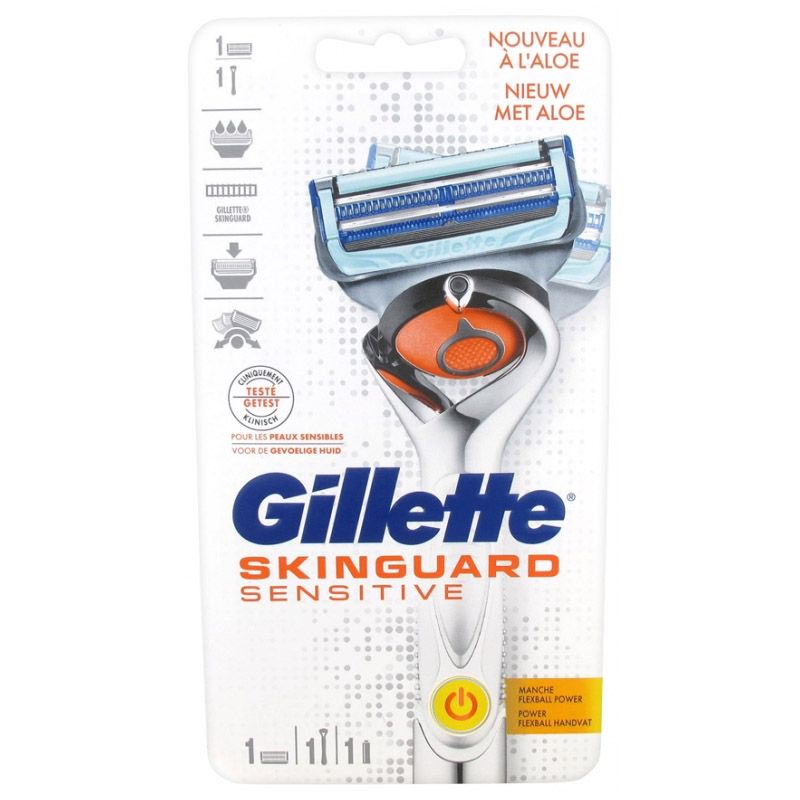 Harmonie werkloosheid Tegen Gillette SkinGuard Sensitive Power Flexball Scheersysteem incl 1 Mesje