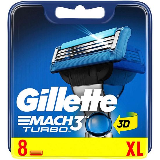 Gillette Mach3 Turbo 3D 8 Mesjes