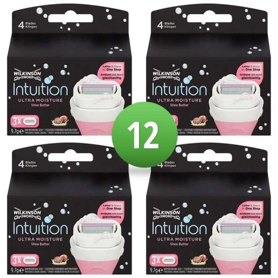 Wilkinson Sword Combi Intuition Ultra Moisture Shea Butter 12 Scheermesjes