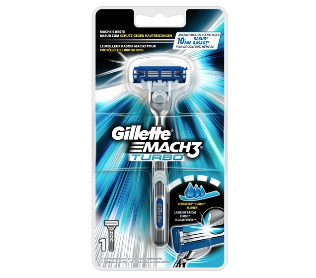Dagaanbieding - Gillette Mach3 Turbo Apparaat incl 1 Mesje dagelijkse koopjes