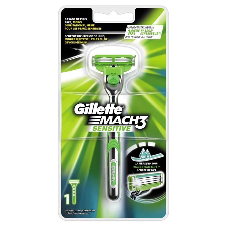 Gillette Mach3 Sensitive Apparaat + 1 mesje