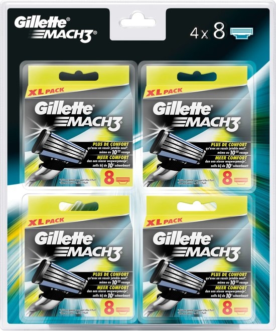 Gillette Mach 3 scheermesjes - 32 stuks