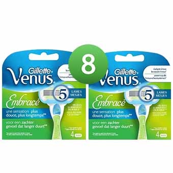 Dagaanbieding - Gillette Combi Venus Embrace 8 mesjes 2x4 dagelijkse aanbiedingen