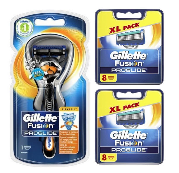 Dagaanbieding - Gillette Combi Scheerapparaat Fusion Proglide Flexball + 2x8 scheermesjes dagelijkse aanbiedingen