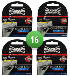 Dagaanbieding - Wilkinson Sword Combi Scheermesjes Quattro Titanium Precision 16 mesjes dagelijkse aanbiedingen
